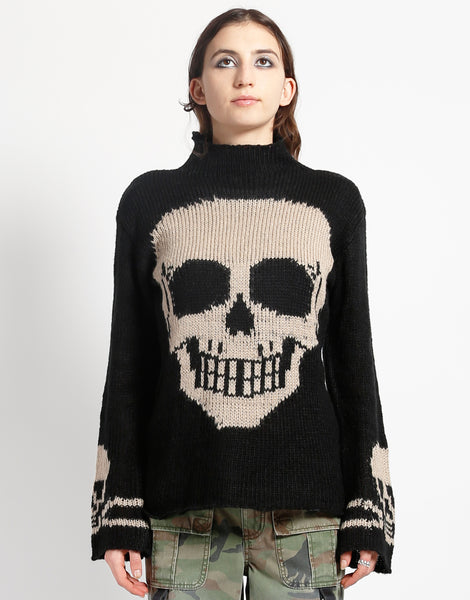 SKULL SWEATER IVORY SKULL – TRIPP NYC