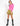 LADIES LONG SLEEVE FISHNET PINK