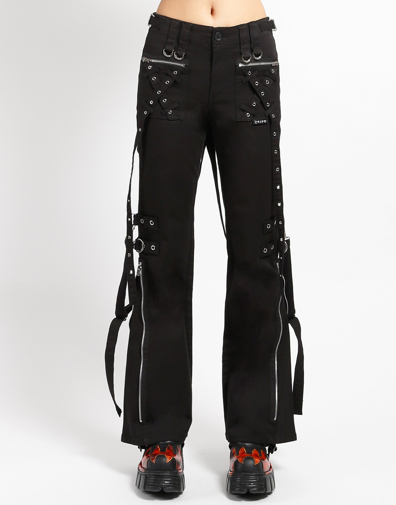 TRIPP NYC - X-STRAP PANT BLACK DENIM