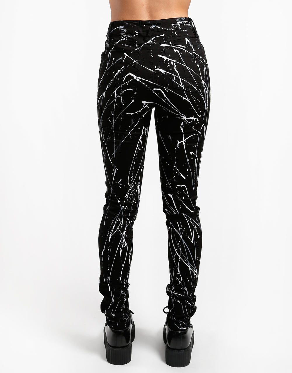 Black and White Splatter Paint Leggings by Trinity Jean DESIGNS