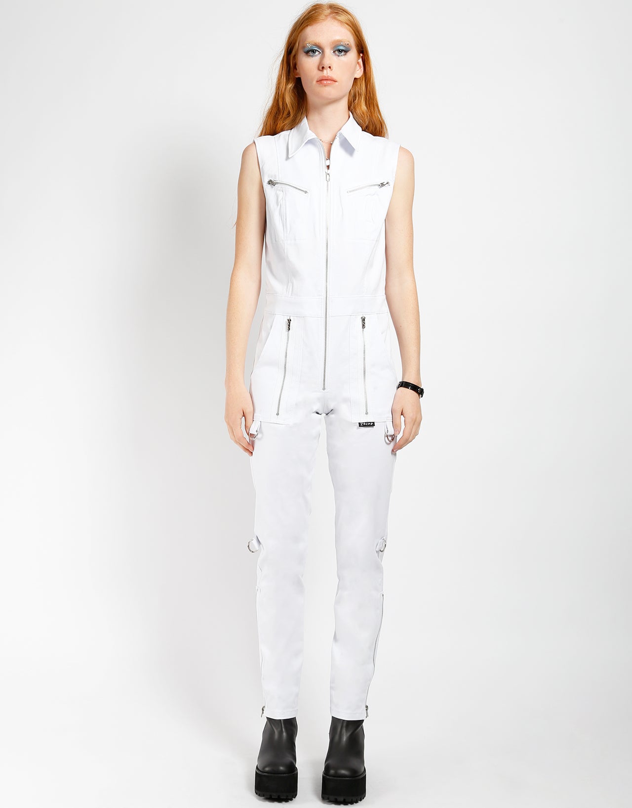 即納★国内発TRIPP NYC//ALL YOU CAN BE JUMPSUIT＊つなぎ TRIPP NYC - ALL YOU CAN BE JUMPSUIT WHITE