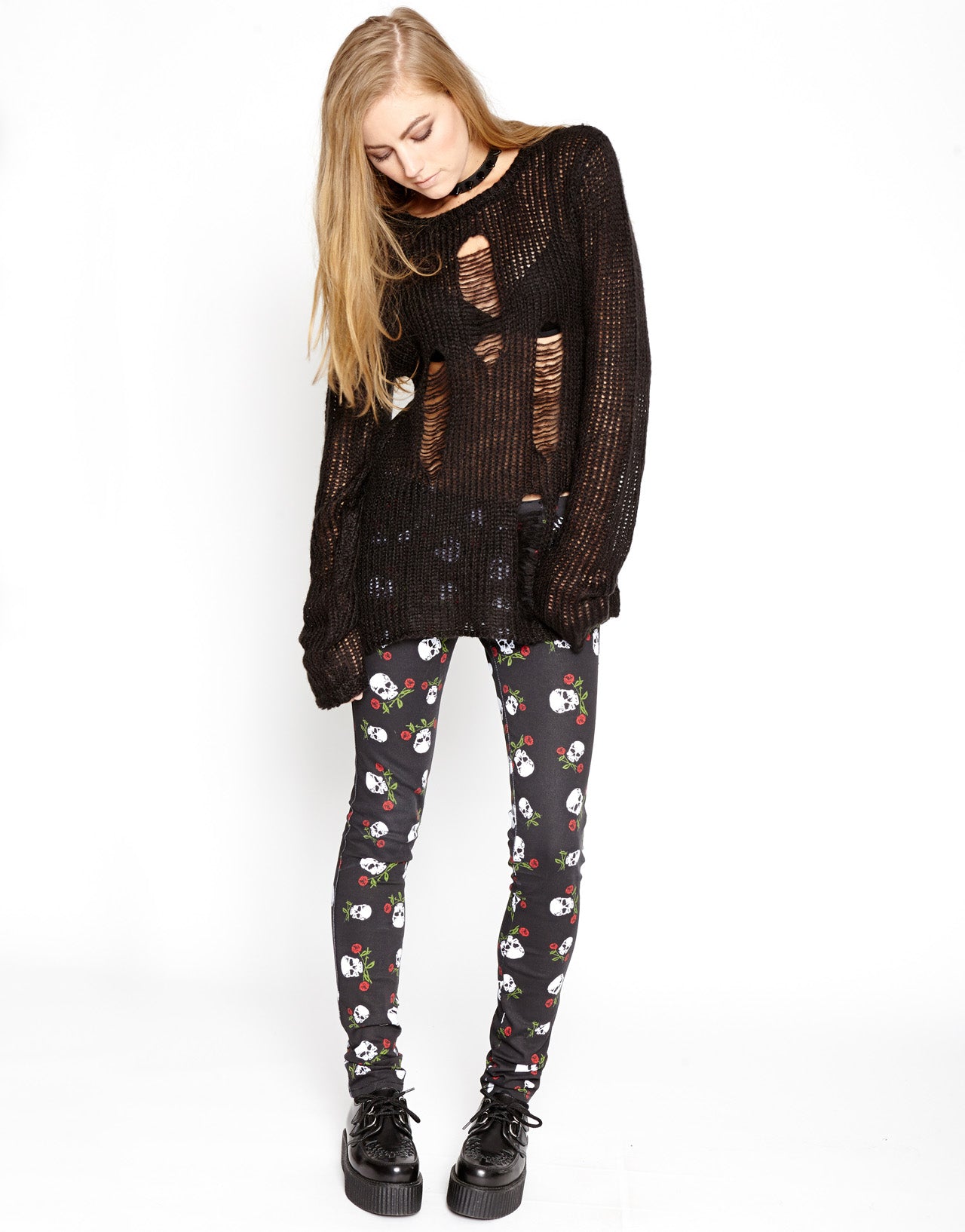 SKULL AND ROSE T-BACK