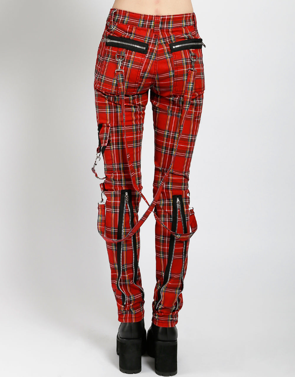Red Plaid Pants Wedge Sneakers  The Hunter Collector