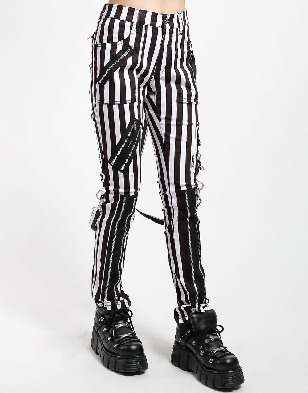 White Monochrome Striped Jogger Pants Design by Wendell Rodricks at  Pernia's Pop Up Shop 2024