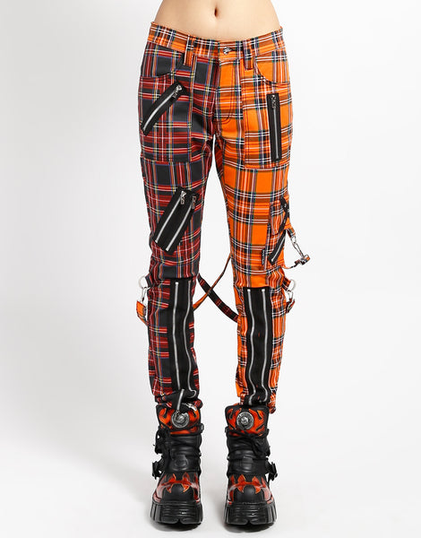 MADNESS PANT BLACK/ORANGE PLAID – TRIPP NYC