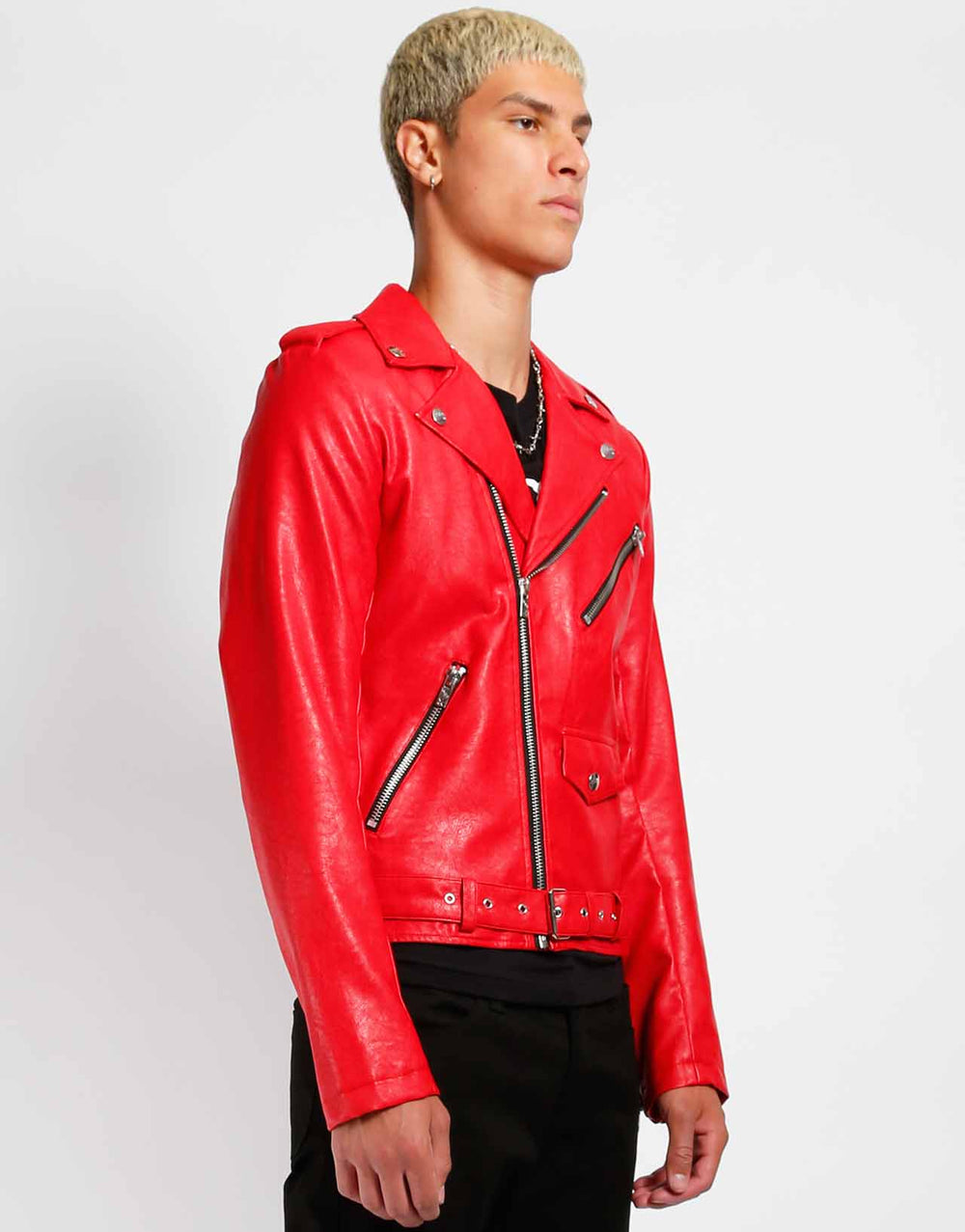 FAUX LEATHER CLASSIC RED MOTO