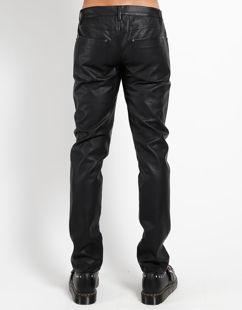 Black faux leather leggings - PULL&BEAR